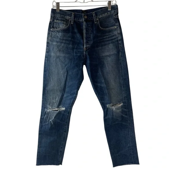 Citizens of Humanity Liya High Rise Classic Fit Crop with Distressed Hem, 26 - Picture 2 of 14
